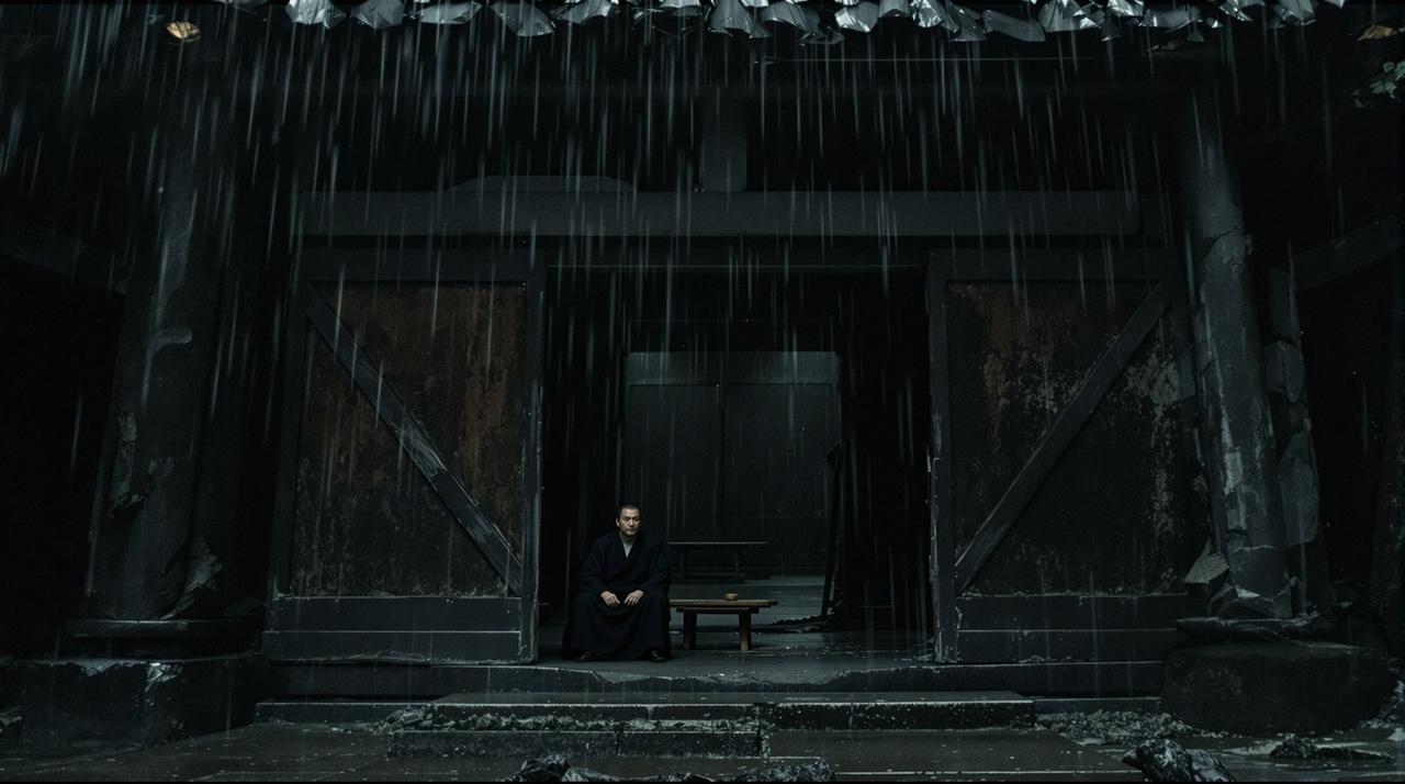 罗生门 代表场景剧照 罗生门 代表场景:罗生门下的雨,洗不清任何人的证词